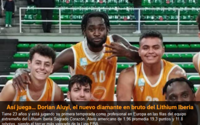 Actualidad Liga EBA: Reportaje en la web de la FEB sobre Dorian Aluyi y su temporada con Lithium Iberia Sagrado Corazón