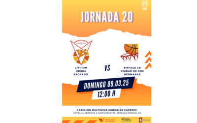 Previa Jornada 20ª recibimos al Eiffage CB Ciudad de Dos Hermanas, que se encuentra a una victoria de los nuestros en la clasificación