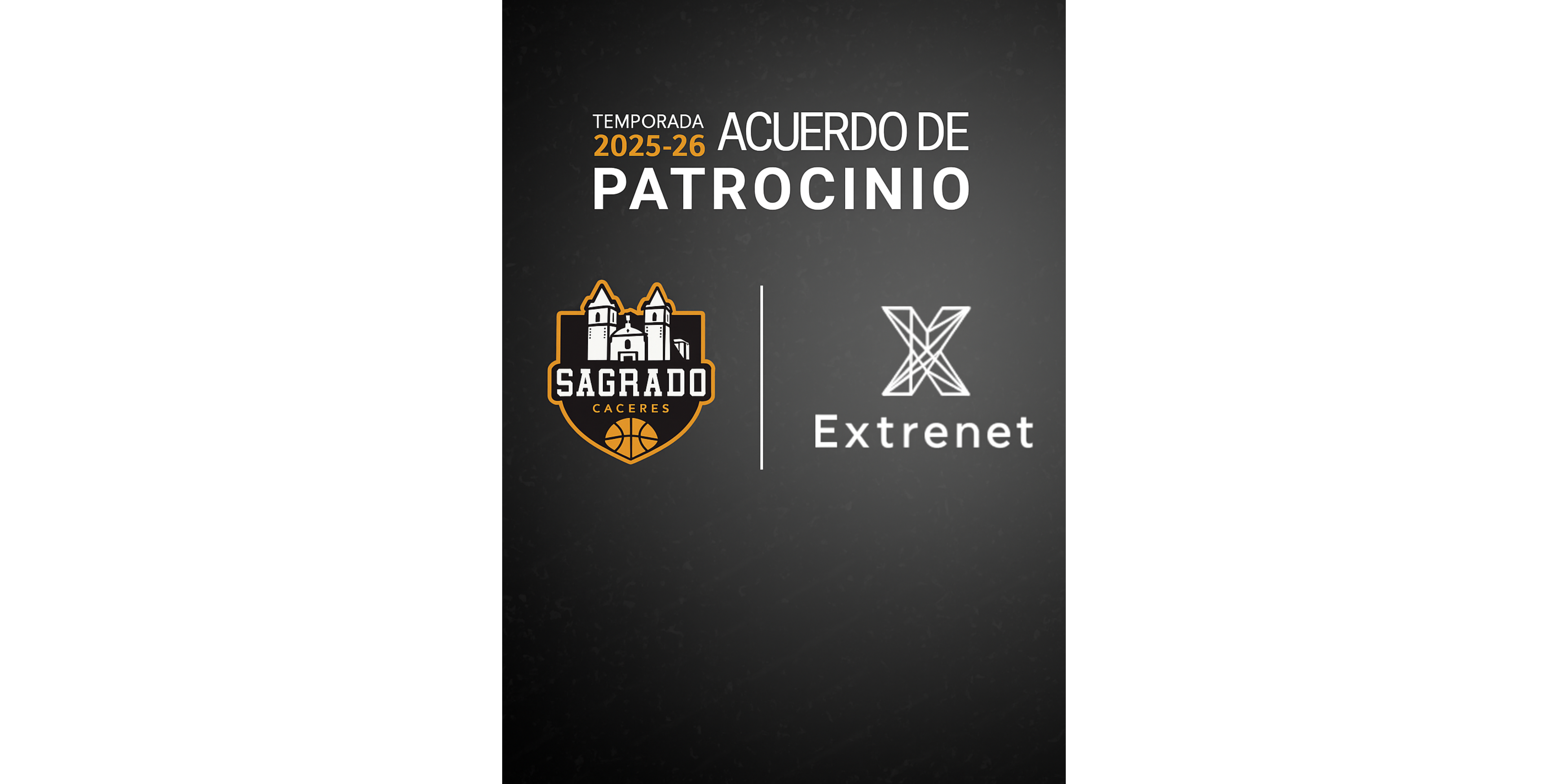 Sagrado Cáceres CB renueva su acuerdo con Extremadura Network S.L. (Extrenet)