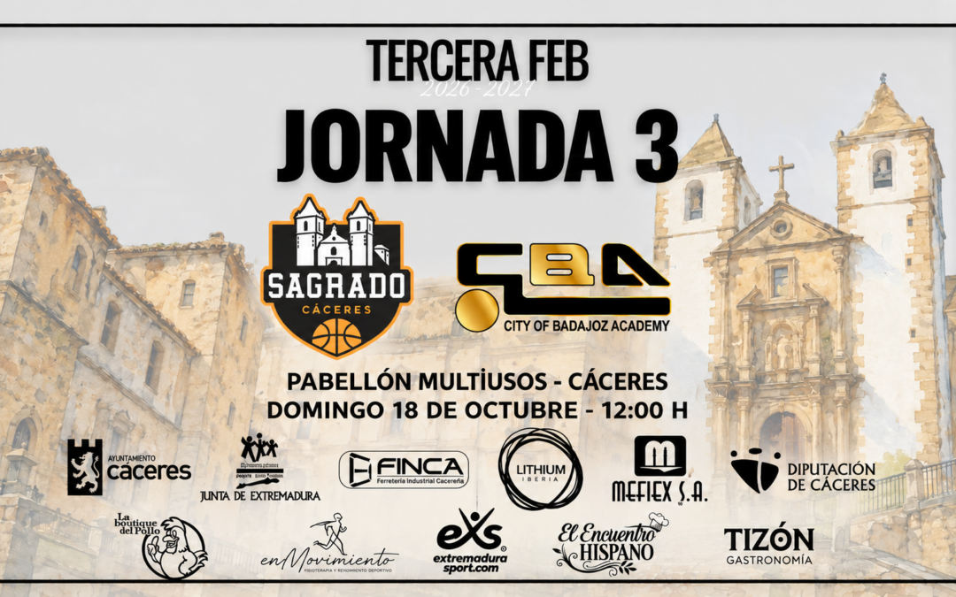 Jornada 3 | Lithium Iberia Sagrado Cáceres recibe al invicto CBA Spain en un nuevo derbi extremeño